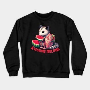 Watermelon possum Crewneck Sweatshirt